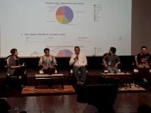 Salah satu agenda Green Press Community yang diadakan oleh Masyarakat Jurnalis Lingkungan Indonesia (The Society of lndonesia Environmental Journalists/SIEJ) di Gedung Pusat Perfilman Usmar Ismail, Jakarta, Kamis (9/11/2023).